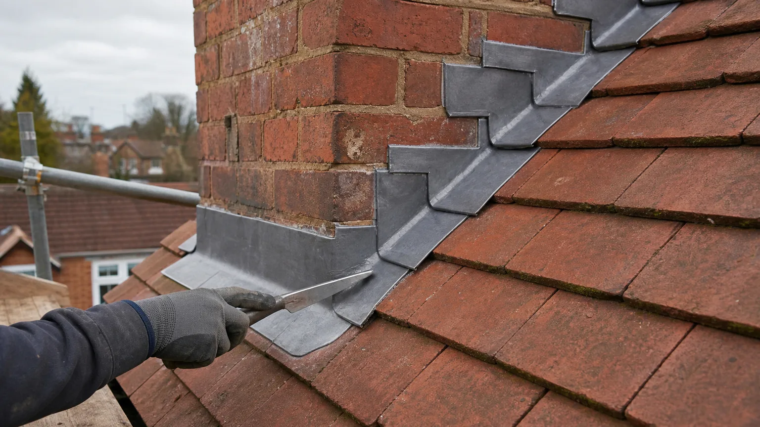 Illustrative AI-generated roof repairs project image for a roofer website demonstration